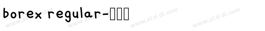 borex regular字体转换